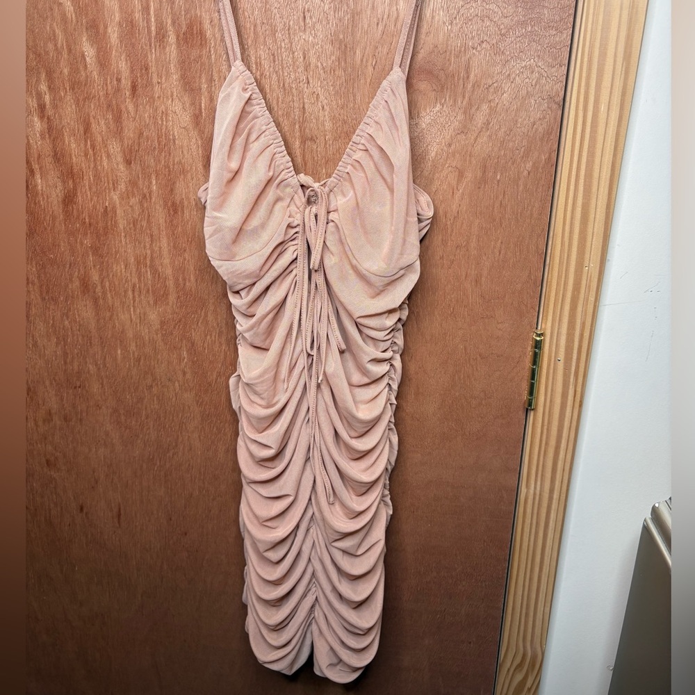 Ruched Pink Dress